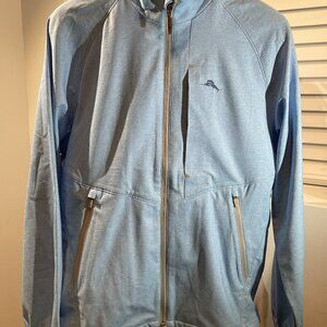 JA7007- Tommy Bahama Men’s Zip-Up Jacket – Blue – Size M– Lightweight Casual